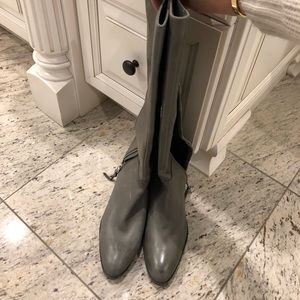 Elliot Luca grey riding boots with side zipper